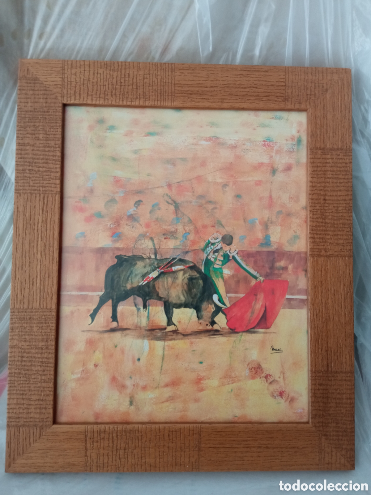 Tauromaquia: Cuadro Taurino, l&aacute;mina litograf&iacute;ca, mide 37x31 cm