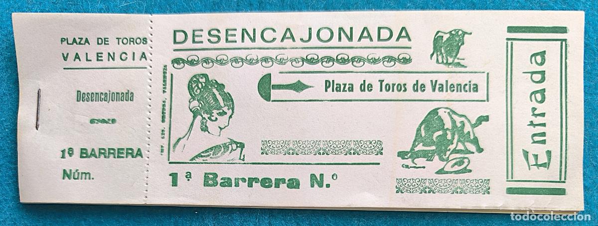 Tauromaquia: RW LOTE 12 ENTRADAS PLAZA TOROS VALENCIA DESENCAJONADA LT15