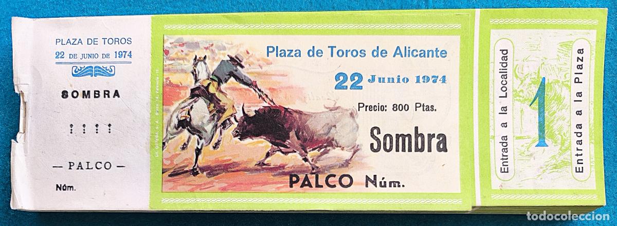Tauromaquia: RW LOTE 100 ENTRADAS APROX PLAZA TOROS ALICANTE 1974 LT36