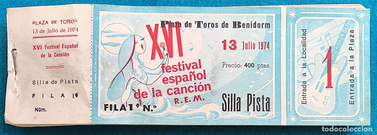 Tauromaquia: RW LOTE 90 ENTRADAS APROX PLAZA TOROS BENIDORM ALICANTE 1974 LT39