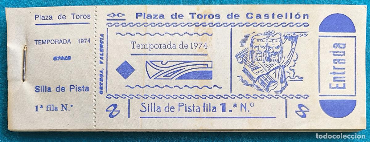 Tauromachia: RW LOTE 60 ENTRADAS APROX PLAZA TOROS CASTELLON 1974 LT41