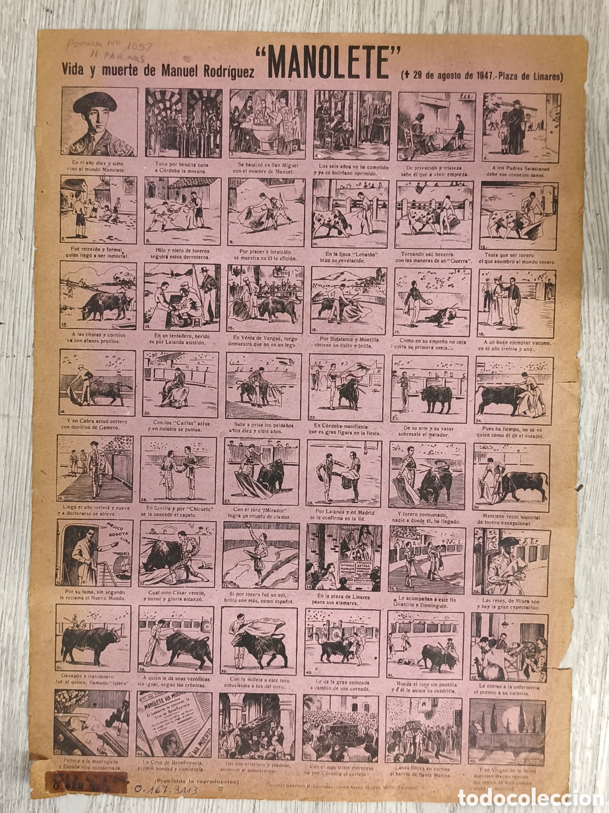 Tauromaquia: Vida y muerte de Manuel Rodr&iacute;guez, Manolete, agosto 1947