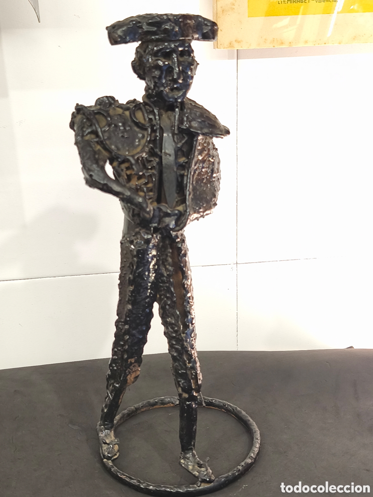 Tauromaquia: Escultura torero de hierro, 40cm