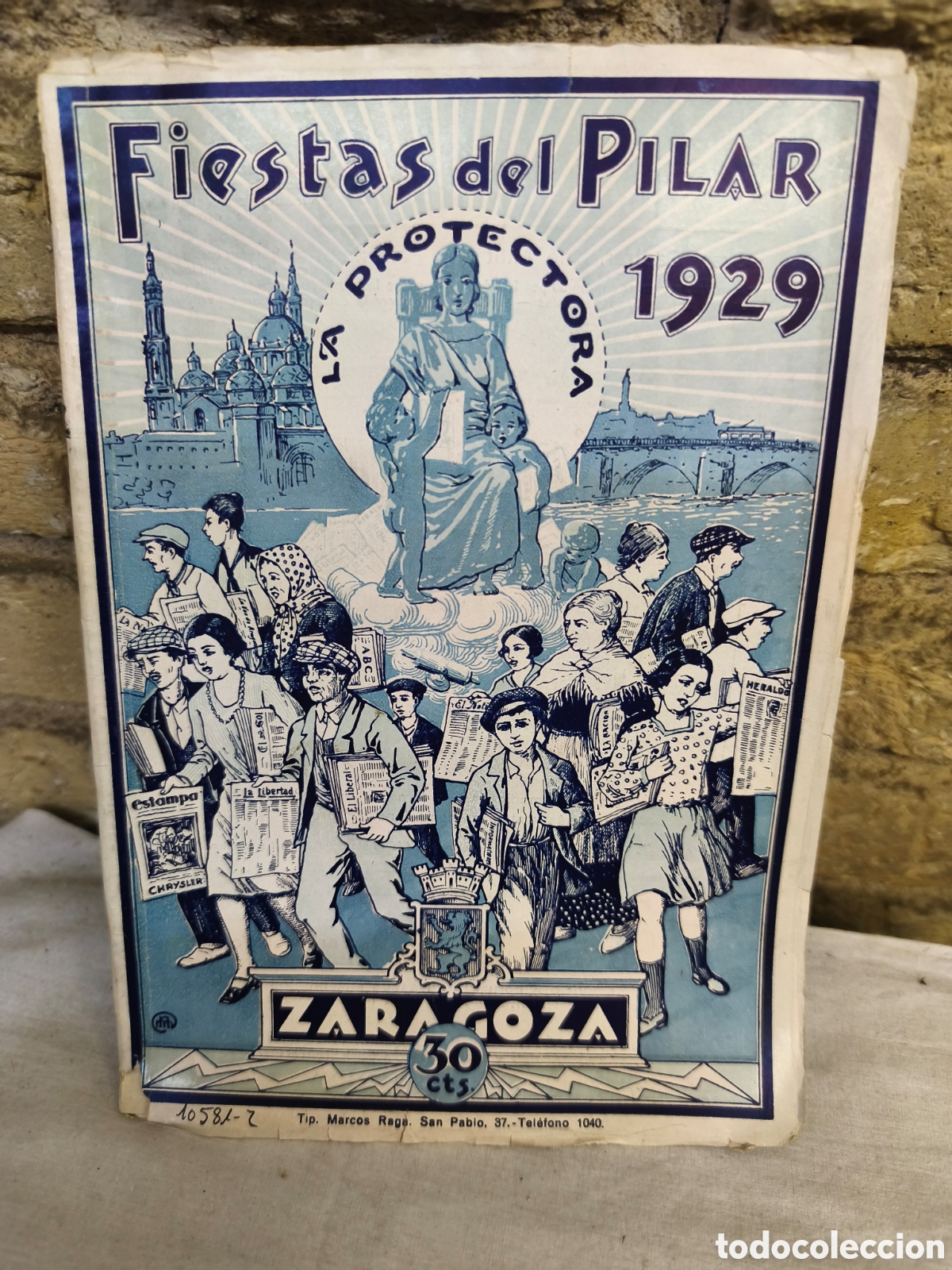Tauromaquia: Programa Fiestas del pilar Zaragoza 1929