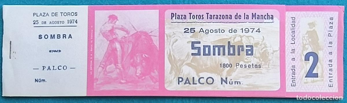 Tauromaquia: RW LOTE 9 ENTRADAS PLAZA TOROS TARAZONA DE LA MANCHA ALBACETE 1974 LT57
