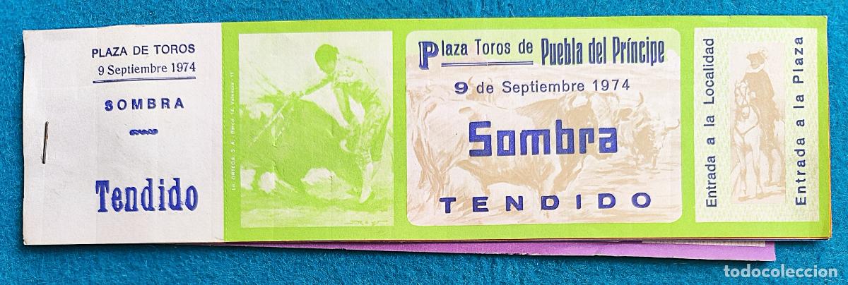 Tauromaquia: RW LOTE 4 ENTRADAS PLAZA TOROS PUEBLA DEL PRINCIPE CIUDAD REAL 1974 LT63