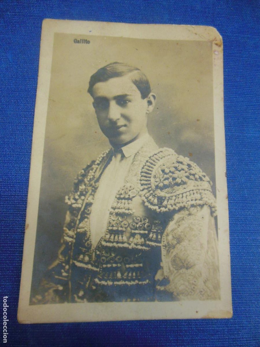 Tauromaquia: JOS&Eacute; GOMEZ GALLITO JOSELITO - TARJETA POSTAL FOTOGR&Aacute;FICA TOROS ESPLUGAS