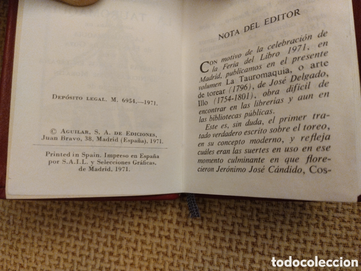 Tauromaquia: Librito antiguo La Tauromaquia - Foto 7