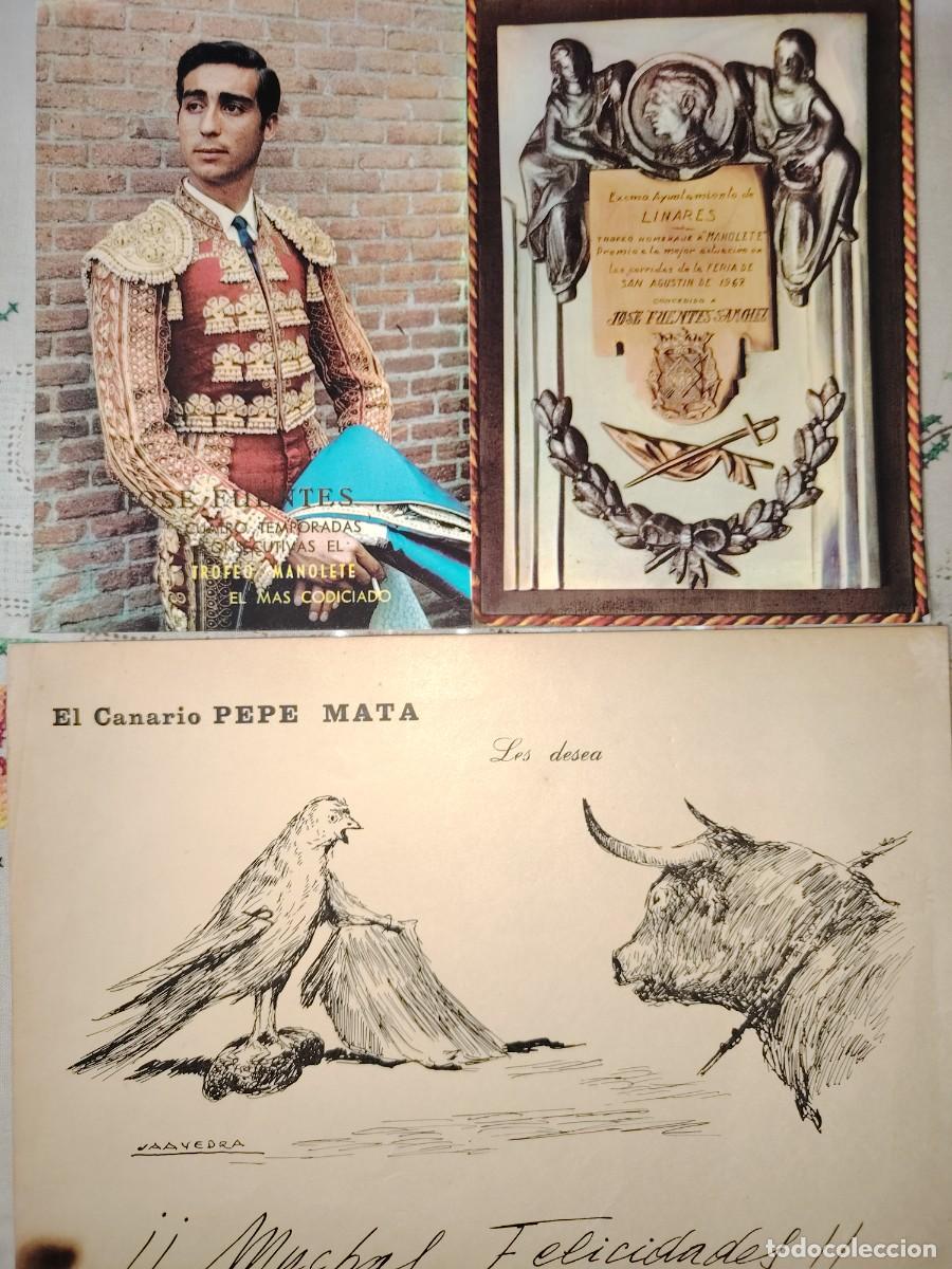 Tauromaquia: PUBLICIDAD ANTIGUA TOREROS EL CANARIO PEPE MATA RARA