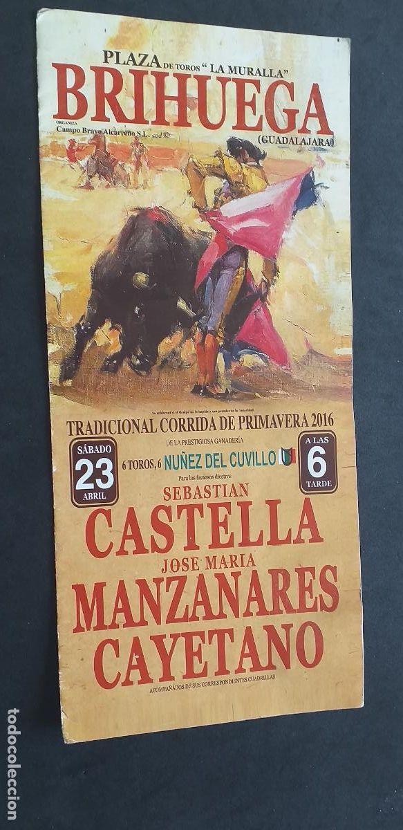 Tauromaquia: TAUROMAQUIA-V55-II-PROGRAMA TAURINO-BRIHUEGA-CASTELLA-MANZANARES-CAYETANO-2016