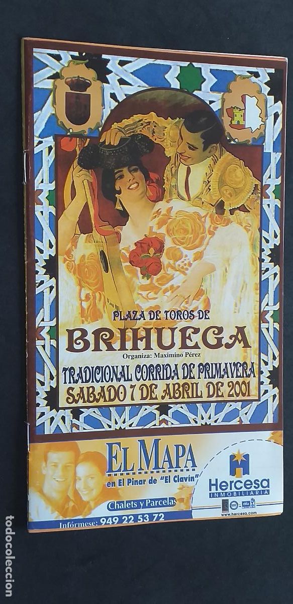 Tauromaquia: TAUROMAQUIA-V55-II-PROGRAMA TAURINO-BRIHUEGA-2001-JOSELITO-JESULIN DE UBRIQUE-EL JULI