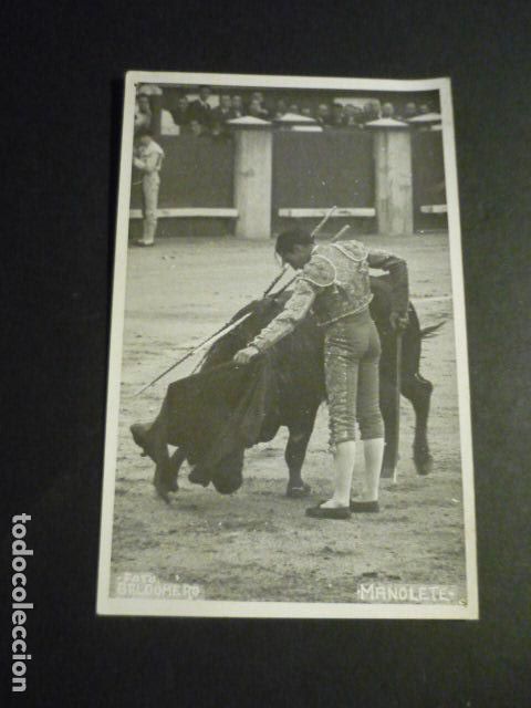 Tauromaquia: MANOLETE TORERO POSTAL FOTOGRAFICA BALDOMERO FOTOGRAFO
