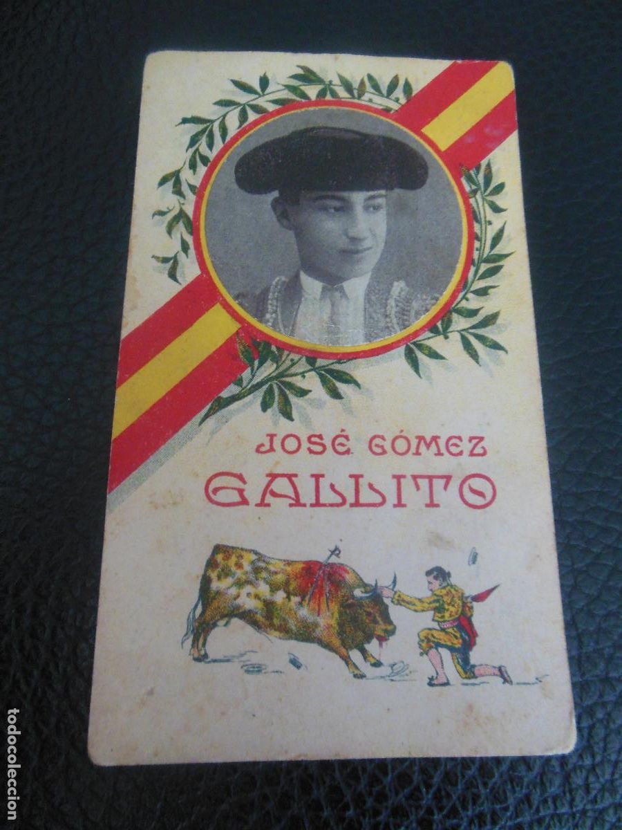 Tauromaquia: JOSE GOMEZ GALLITO JOSELITO TARJETA CROMO TOROS CON LA CHELITO EDEN CONCERT LA ESTILOGR&Aacute;FICA CUPLE