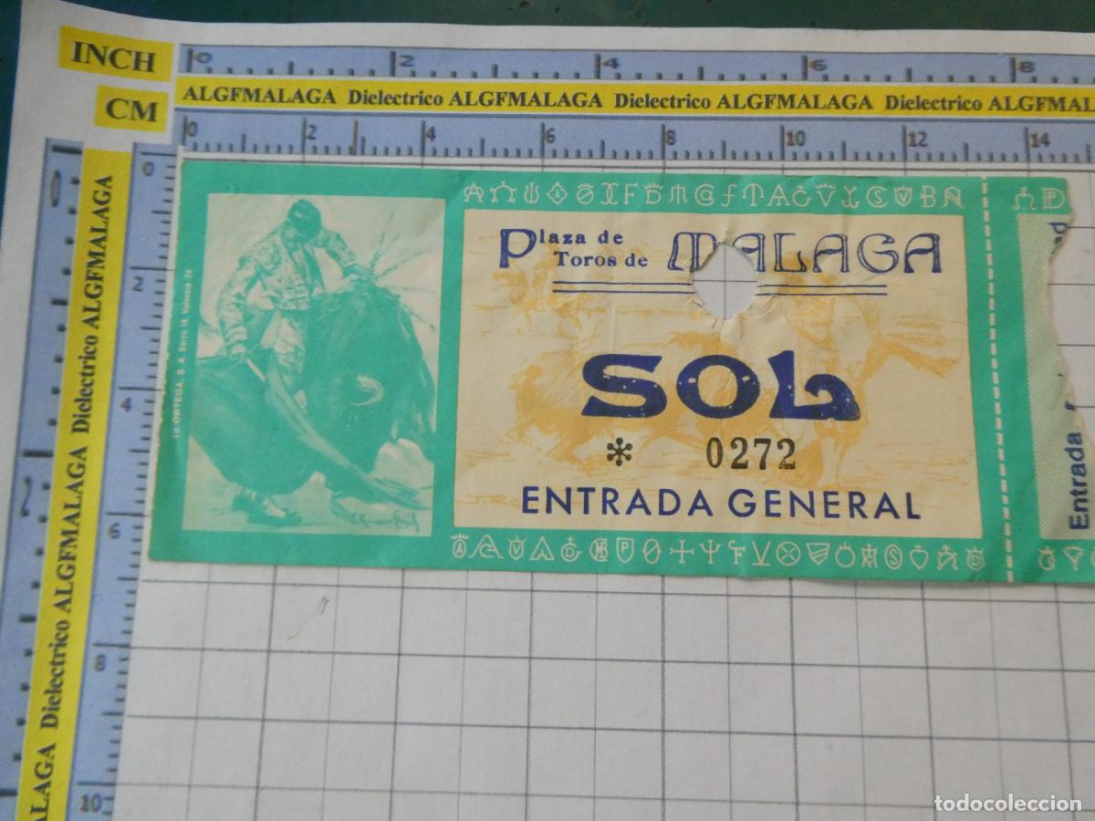 Tauromaquia: ENTRADA TOROS TOREROS CORRIDA PLAZA M&Aacute;LAGA. A&Ntilde;OS 60. 573