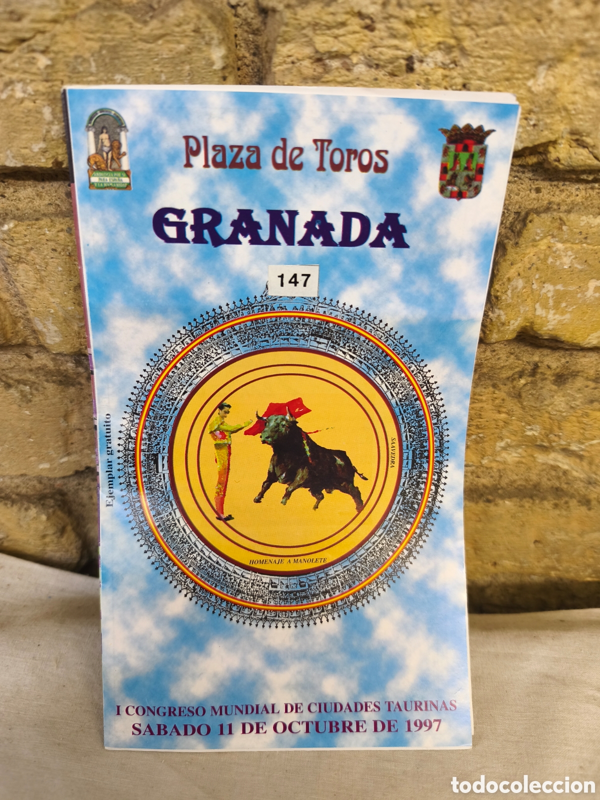 Tauromaquia: Plaza toros granada, I CONGRESO MUNDIAL DE CIUDADES TAURINAS SABADO 11 DE OCTUBRE DE 1997