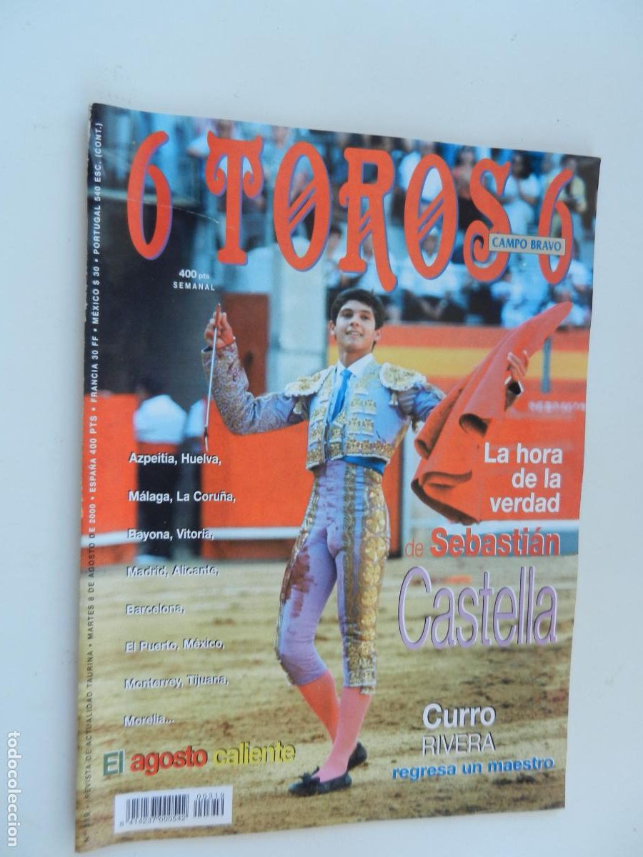 Tauromaquia: 6 TOROS 6 - CAMPO BRAVO - REVISTA N&ordm; 319 - 08-2000- SEBASTIAN CASTELL&Aacute; - VER INDICE