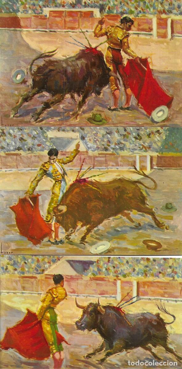 Tauromaquia: Postales Tauromaquia. Arte de &rdquo;Chamaco&rdquo;. Lote de ocho postales. A&ntilde;os 60. Sin circular