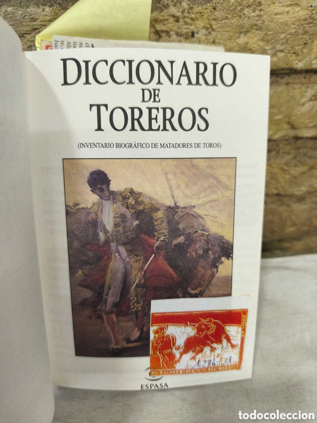 Tauromaquia: DICCIONARIO DE TOREROS, Espasa - Foto 3
