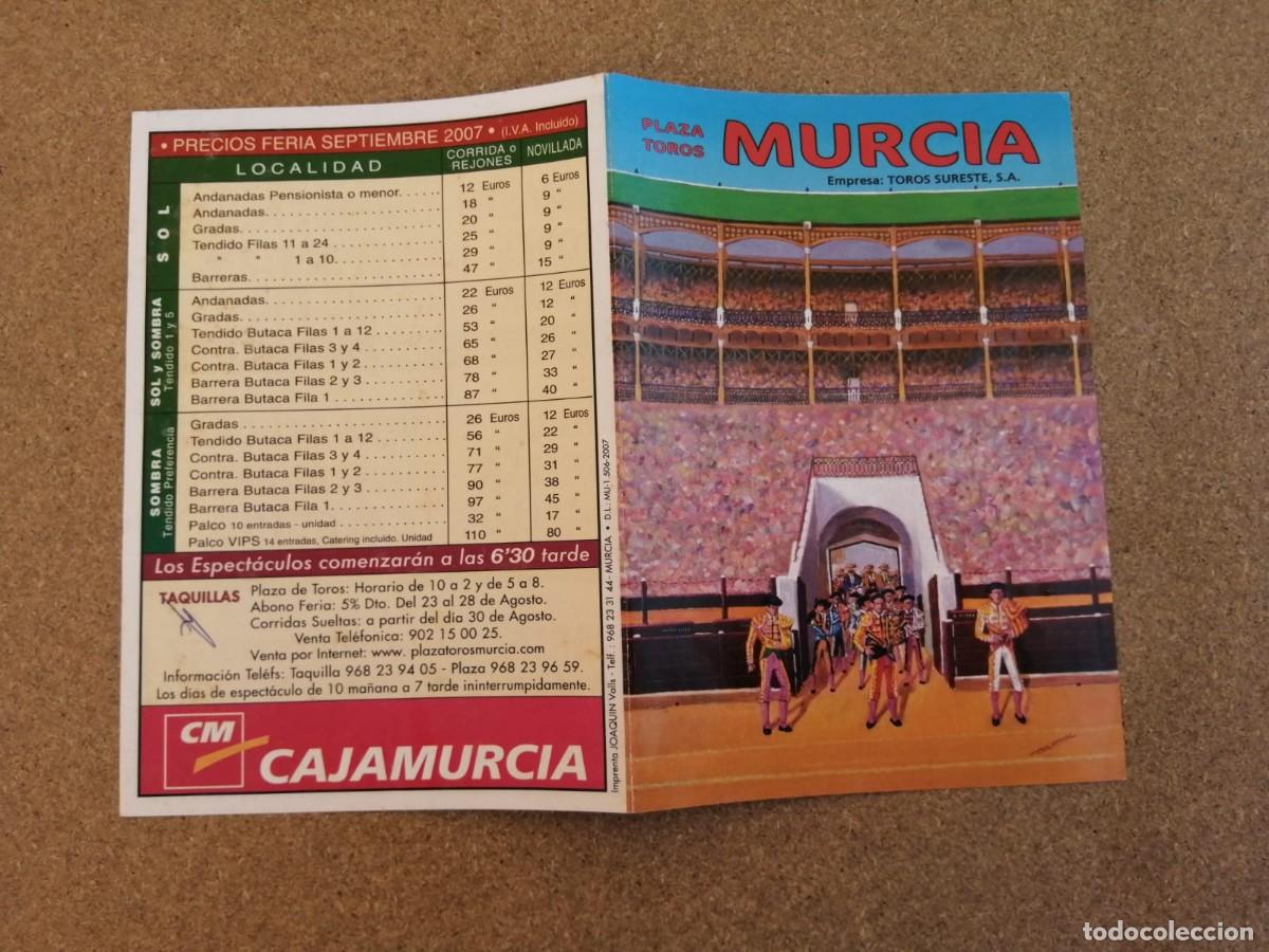 Tauromaquia: PROGRAMA TAURINO FERIA DE MURCIA 2007 - Foto 3