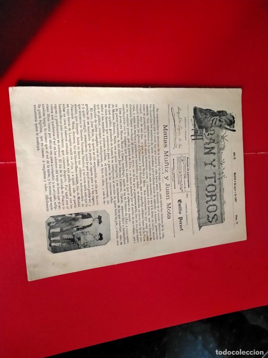 Tauromaquia: toros periodico 1897 pany toros