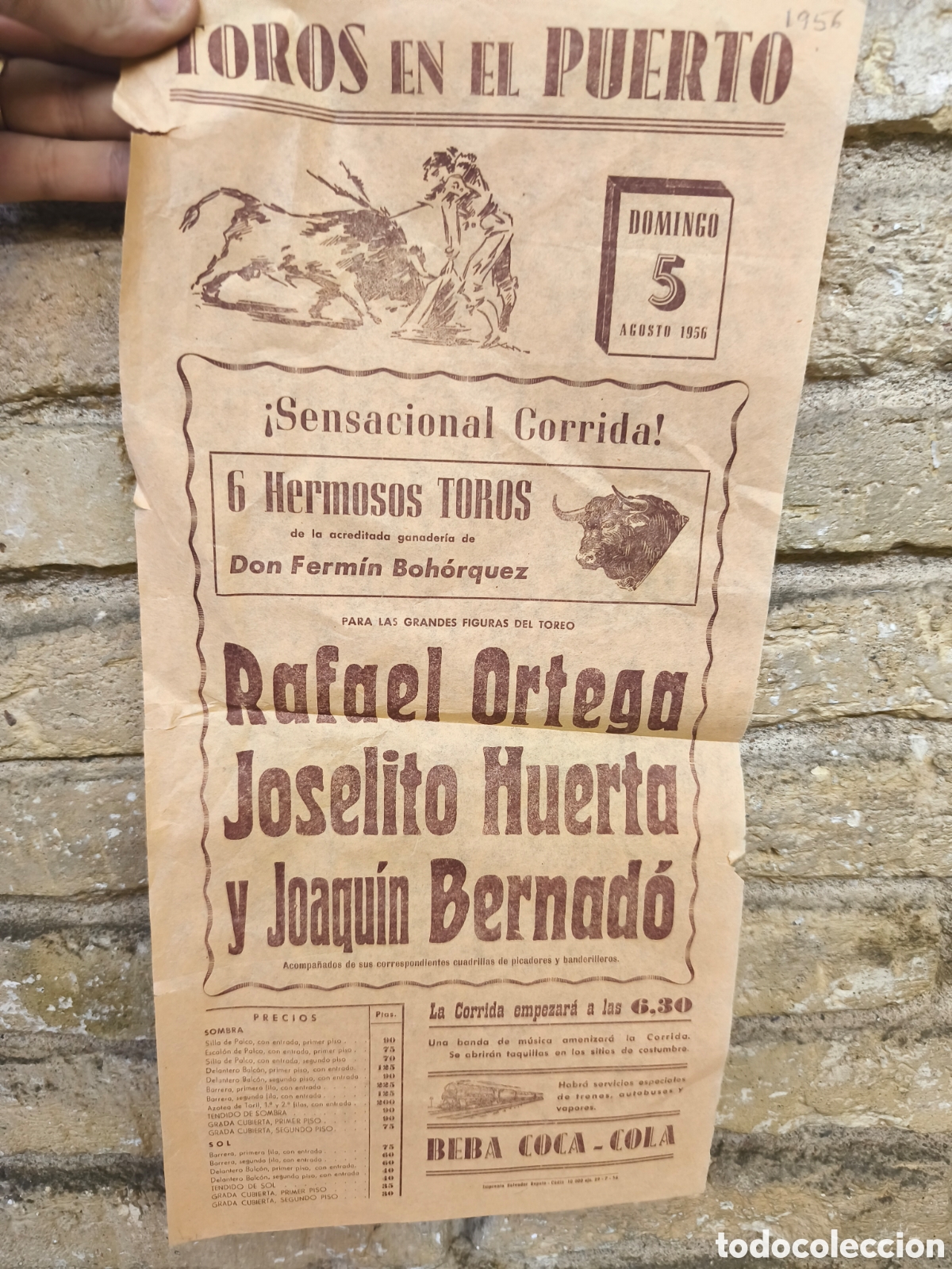 Bullfighting: Cartel toros en el Puerto 1956