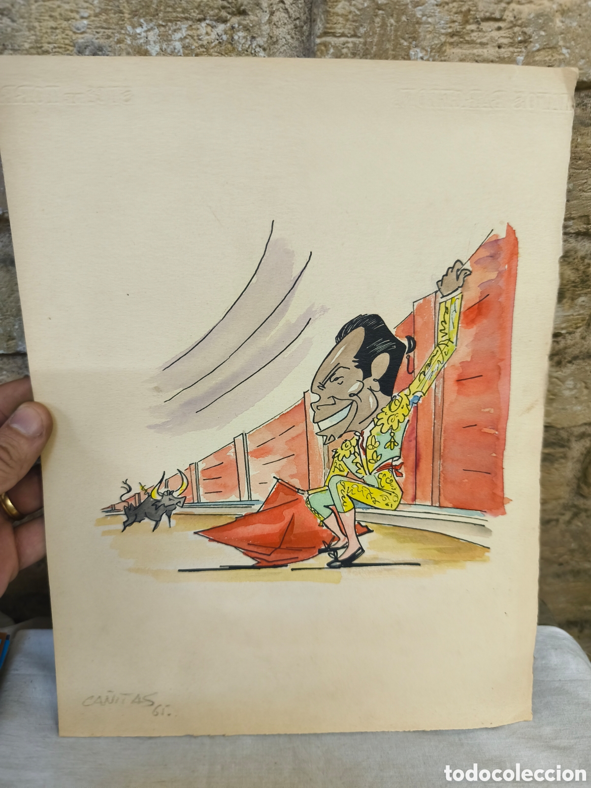 Bullfighting: Dibujo original toreo, Vinyes, &rdquo;Ca&ntilde;itas&rdquo;