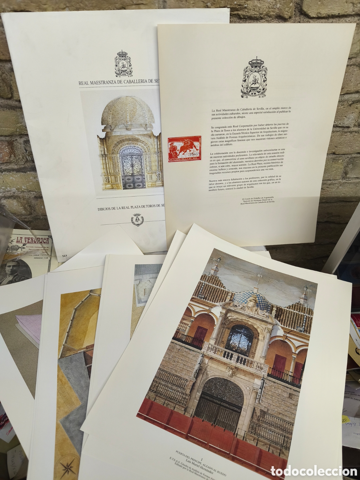 Tauromaquia: REAL MAESTRANZA DE CABALLERIA DE SEVILLA DIBUJOS DE LA REAL PLAZA DE TOROS DE SEVILL