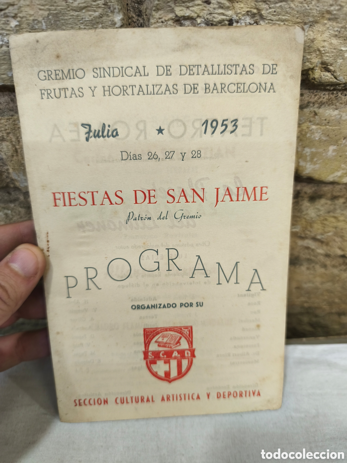 Tauromaquia: Fiestas de San Jaime programa 1953