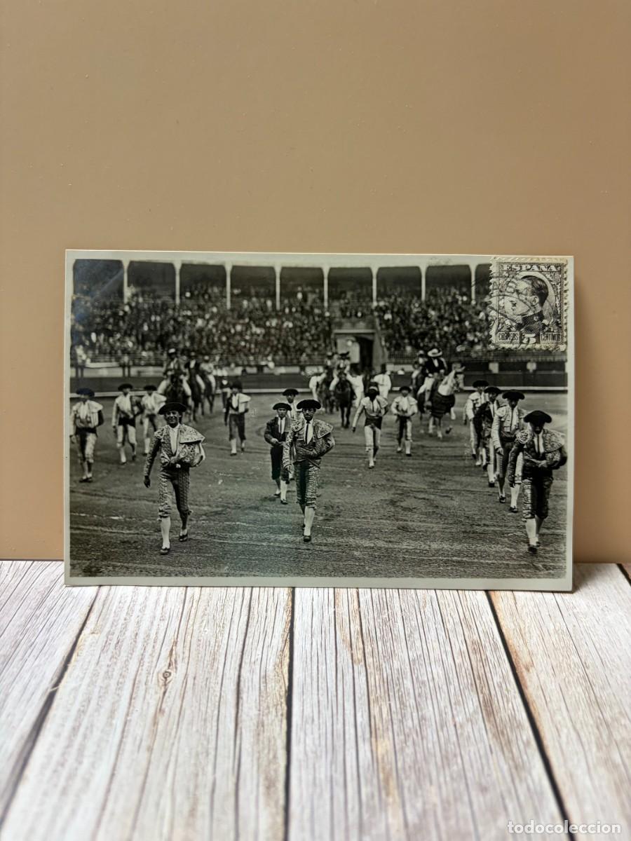 Tauromachie: TARJETA POSTAL FOTOGR&Aacute;FICA. CORRIDA DE TOROS. 481.- PASEO DE LA CUADRILLA. FOTO GALARZA