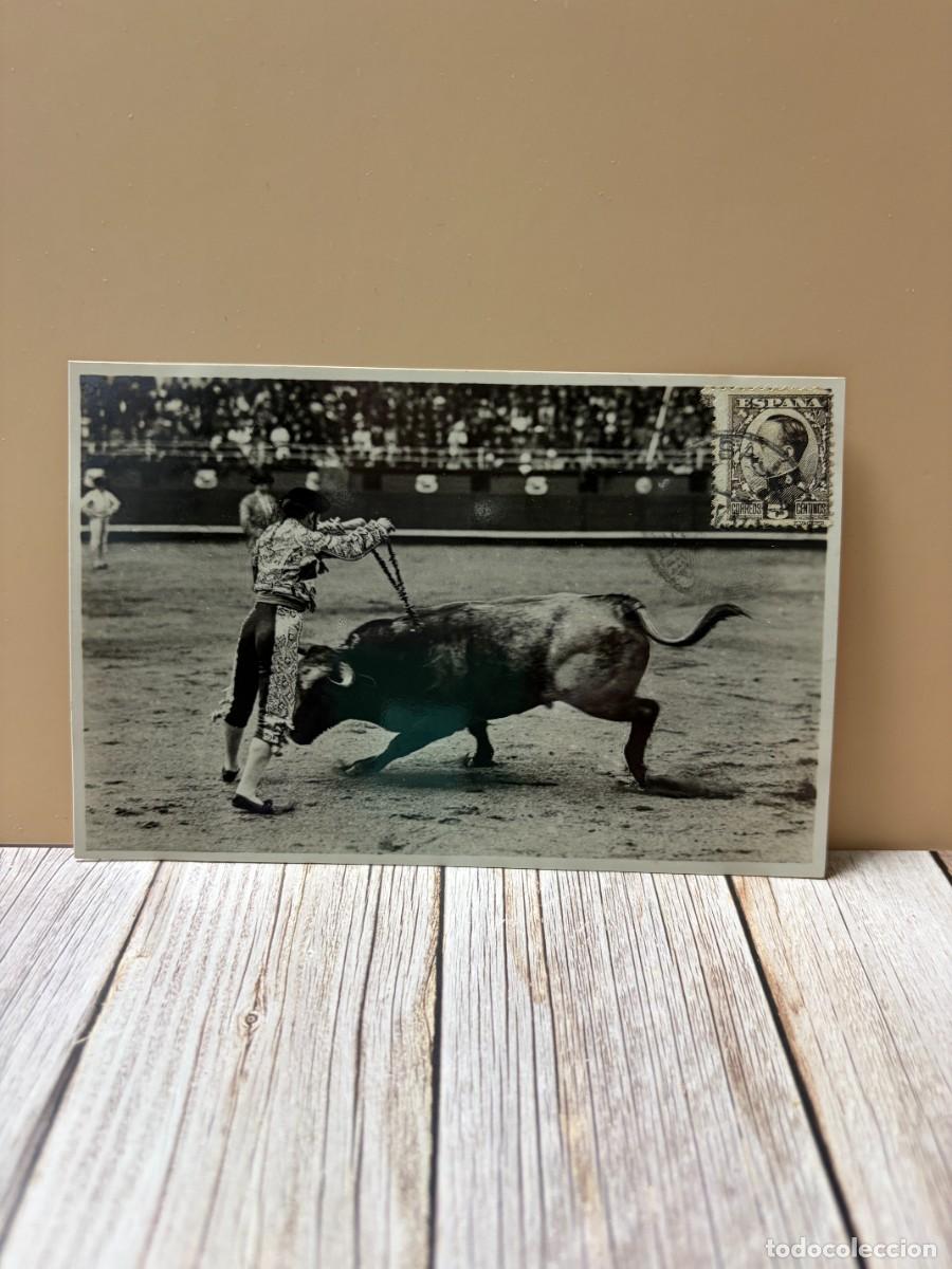 Tauromachie: TARJETA POSTAL FOTOGR&Aacute;FICA. CORRIDA DE TOROS. 487.-SUERTE DE BANDERILLAS. FOTO GALARZA