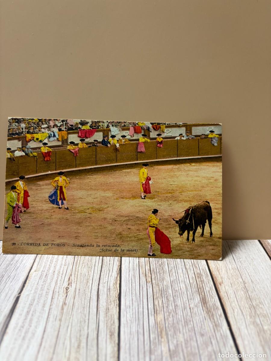 Tauromachie: TARJETA POSTAL. CORRIDA DE TOROS. 20.- ESCENA DE LA ESTOCADA. G. LEMAITRE & CIE. EDITEURS