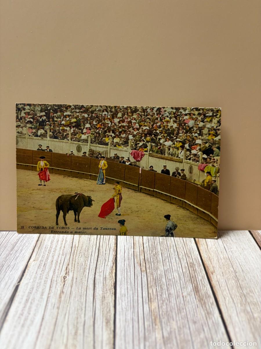 Bullfighting: TARJETA POSTAL. CORRIDA DE TOROS. 21.- ENTRADA A MATAR. G. LEMAITRE & CIE. EDITEURS