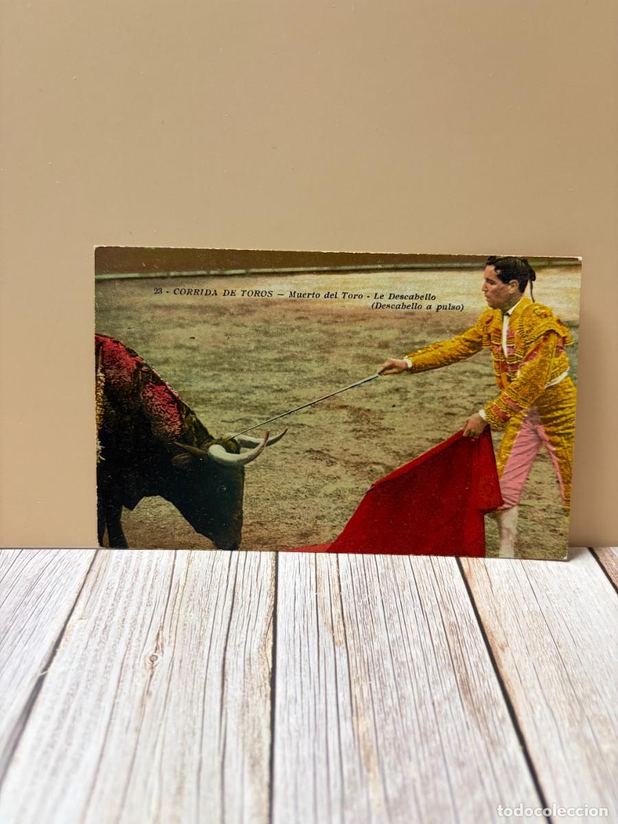 Tauromachie: TARJETA POSTAL. CORRIDA DE TOROS. 23.- MUERTE DEL TORO. G. LEMAITRE & CIE. EDITEURS
