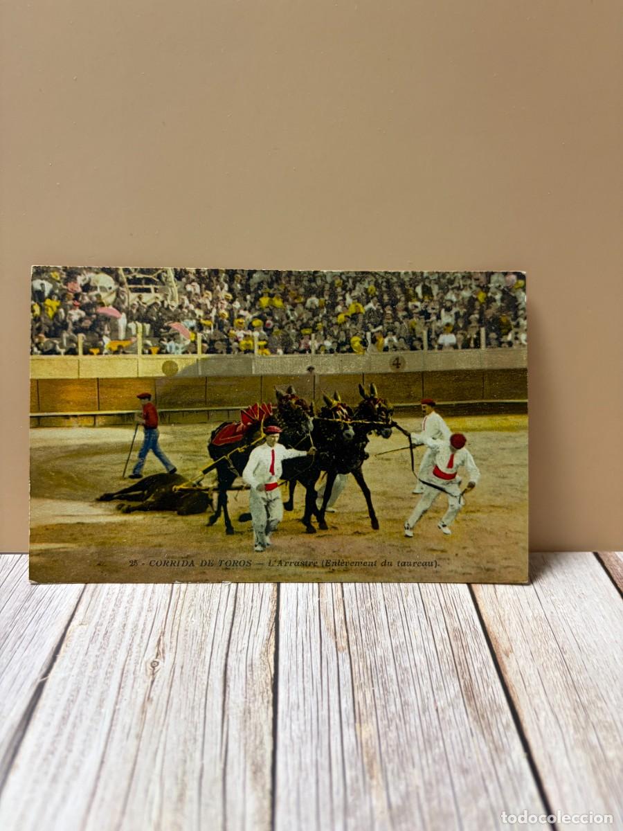 Tauromachie: TARJETA POSTAL. CORRIDA DE TOROS. 25.- L'ARRASTRE. G. LEMAITRE & CIE. EDITEURS