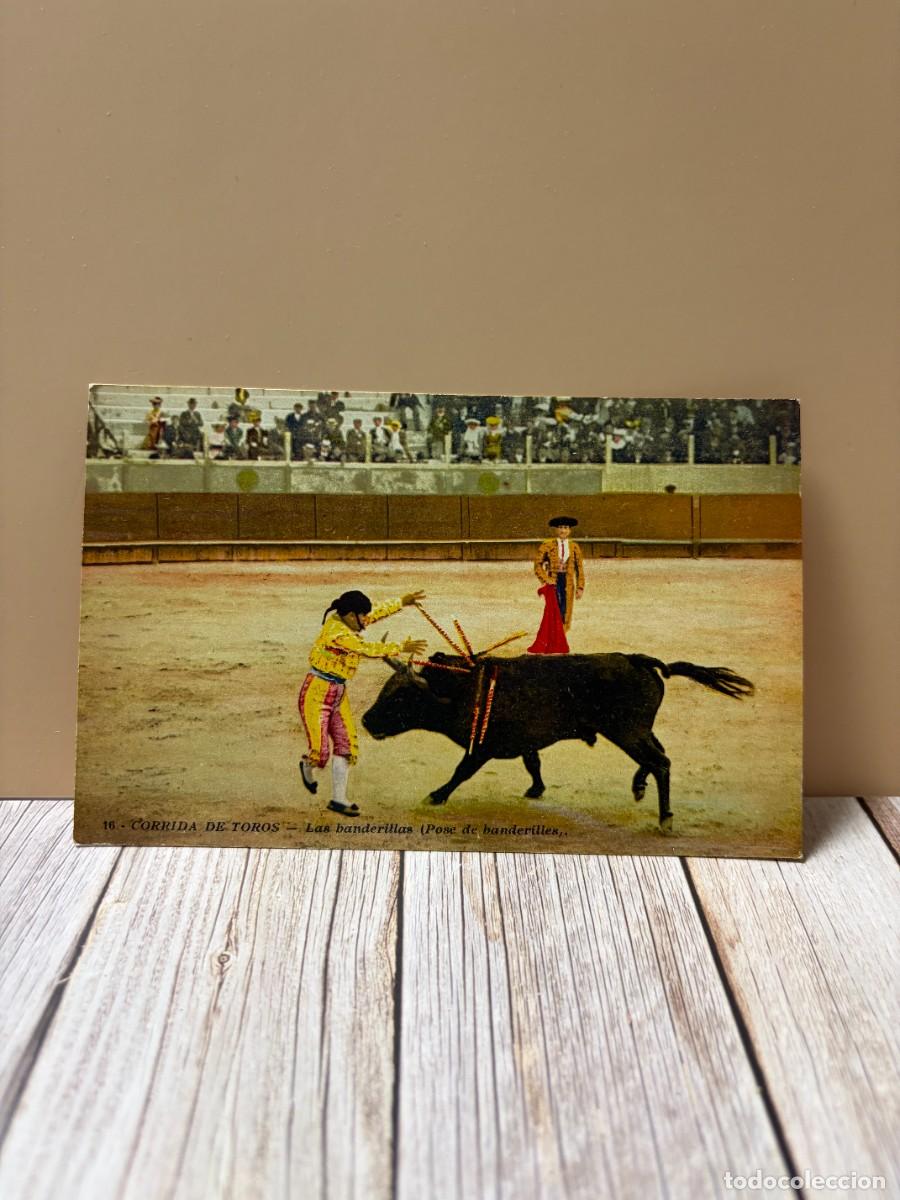 Tauromachie: TARJETA POSTAL. CORRIDA DE TOROS. 16.- LAS BANDERILLAS. G. LEMAITRE & CIE. EDITEURS