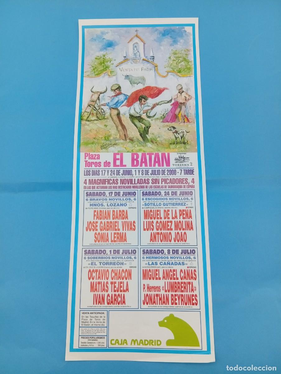 Tauromaquia: CARTEL TOROS. EL BATAN, CACERES. 2000. GANADERIA HNOS. LOZANO. FABIAN BARBA. SONIA LERMA. JOAO.CA&Ntilde;AS