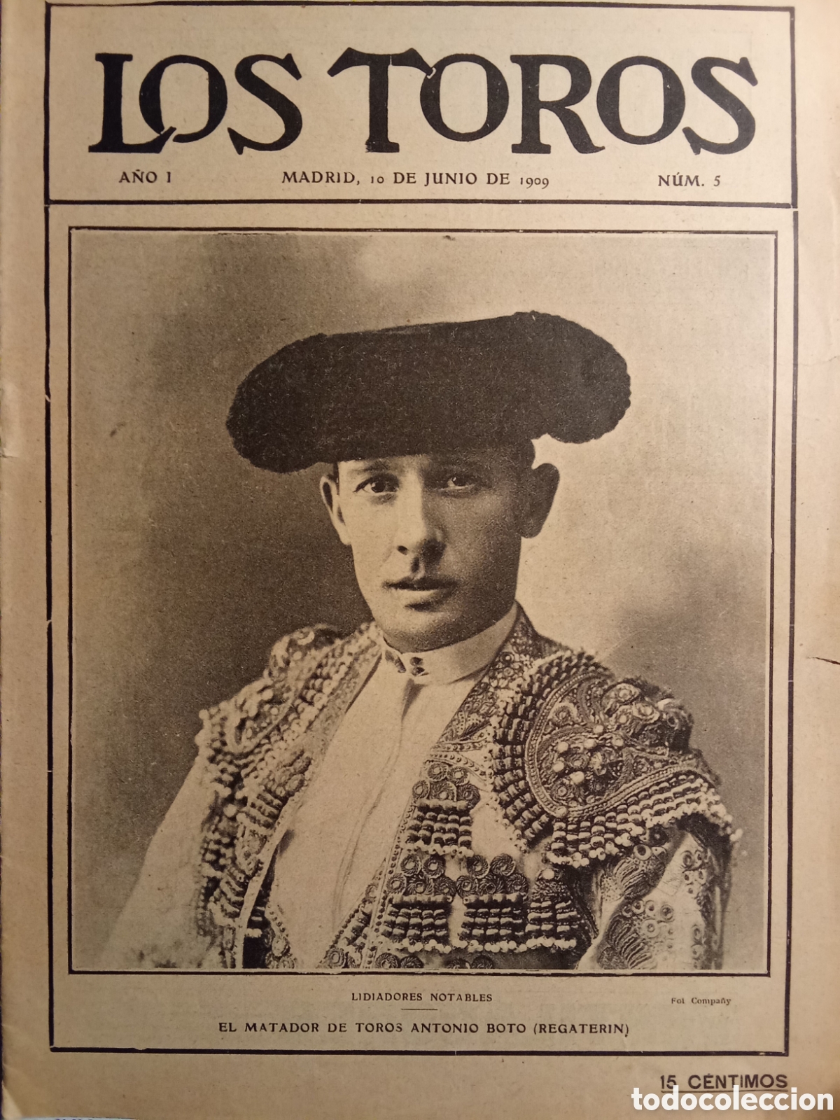 Tauromaquia: Revista taurina LOS TOROS Junio 1909 JMJ