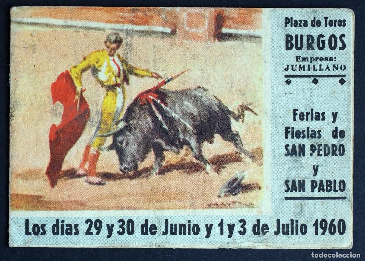 Tauromaquia: PROGRAMA DE PLAZA DE TOROS DE BURGOS. FERIA Y FIESTAS DE SAN PEDRO Y SAN PABLO. JUNIO 1960