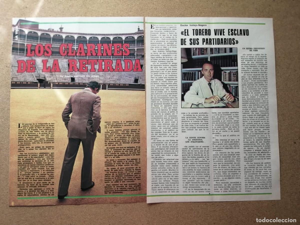 Tauromaquia: REPORTAJE. LOS CLARINES DE LA RETIRADA. DOMINGO ORTEGA - PEPE LUIS VAZQUEZ - EL VITI
