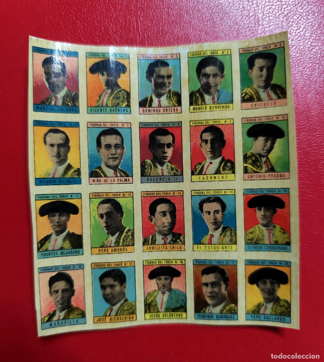 Tauromaquia: JUEGO DE 20 CROMOS NUMERADOS DEL 1 AL 20 DE LA SERIE FIGURAS DE TOREO, A&Ntilde;OS 30 - 40, NUNCA PEGADOS