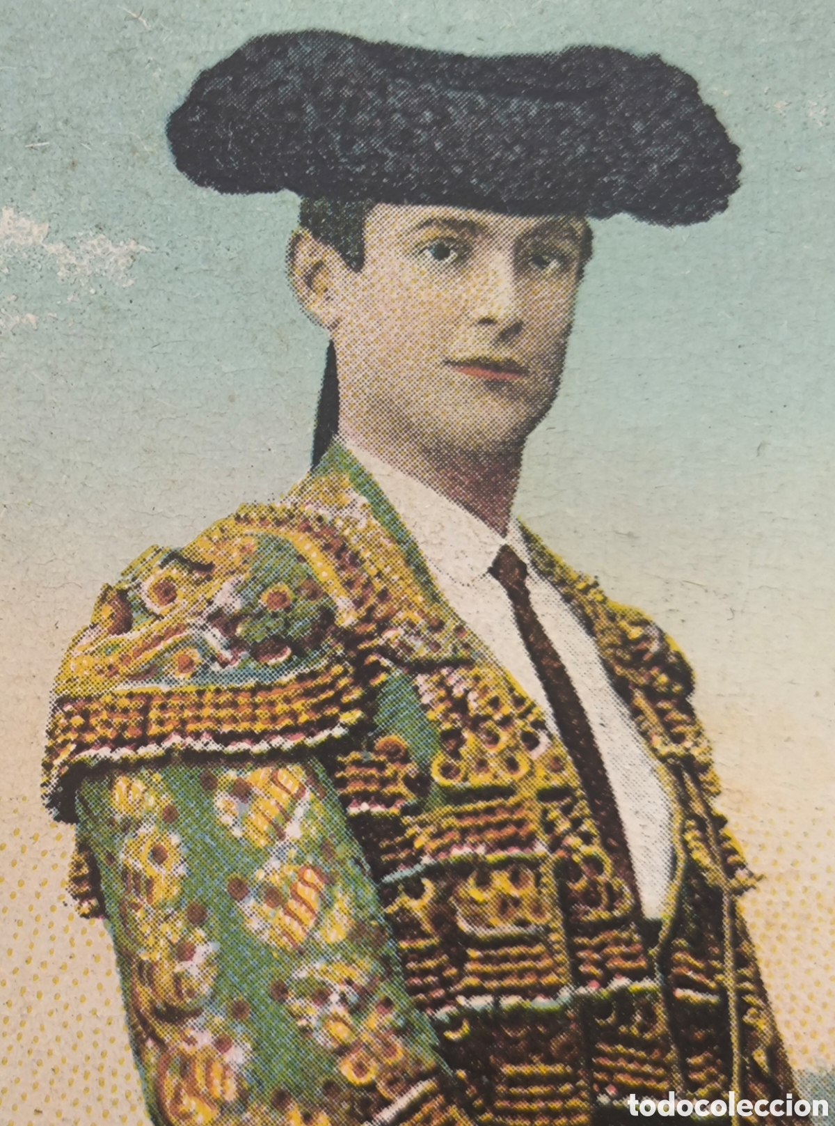 Stierkampf: TAUROMAQUIA TORERO BOMBITA CHICO POSTAL A COLOR CIRCULADA SEVILLA 1908
