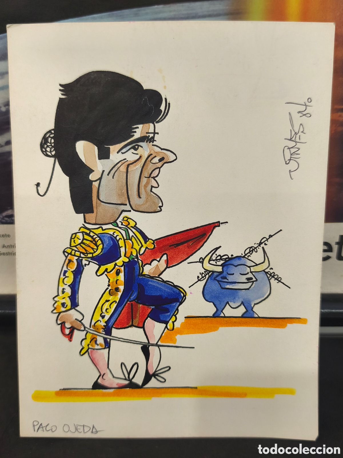 Stierkampf: Dibujo original toreo, Vinyes, Paco Ojeda 21cm x 16cm