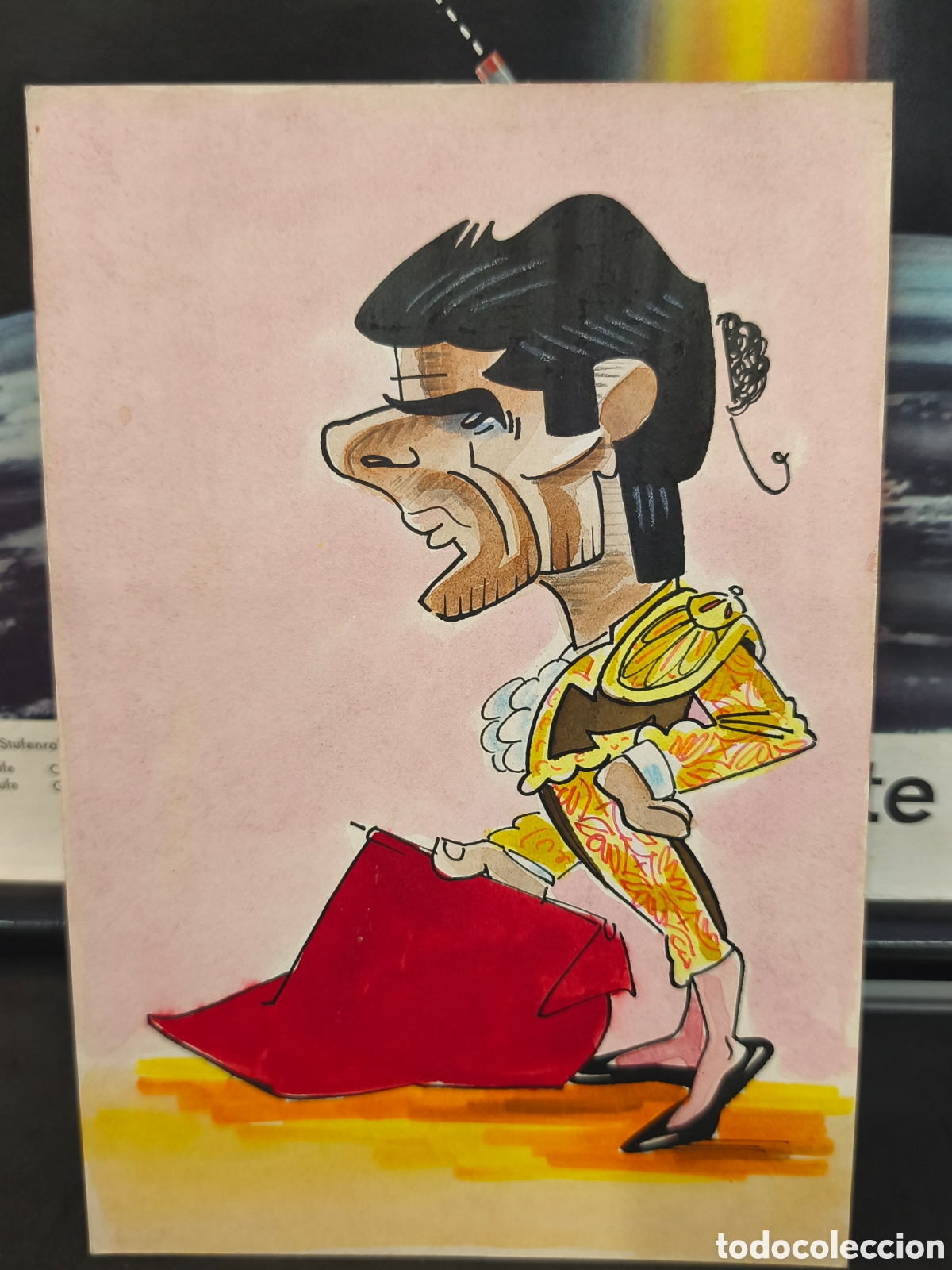 Stierkampf: Dibujo original toreo, Vinyes, 26cm x 17cm