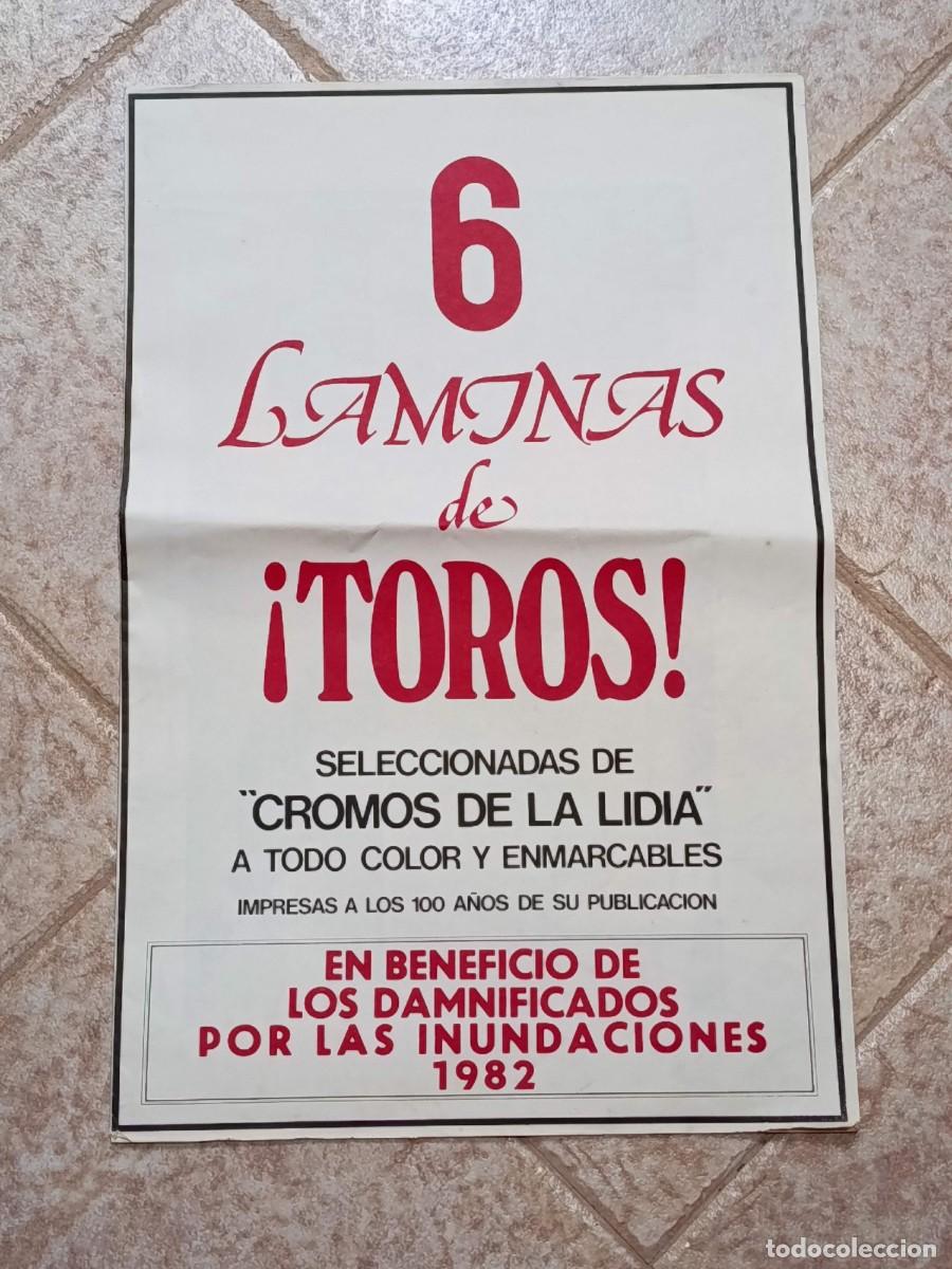 Tauromaquia: 6 LAMINAS DE TOROS SELECCIONADAS DE CROMOS DE LA LIDIA A TODO COLOR Y ENMARCABLES