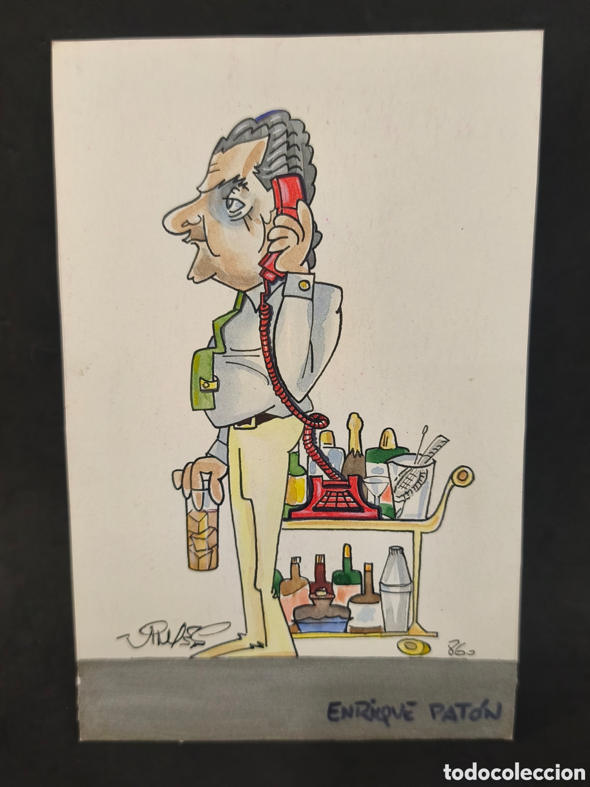 Stierkampf: Dibujo original toreo, Vinyes, Enrique Paton 23cm x 15cm
