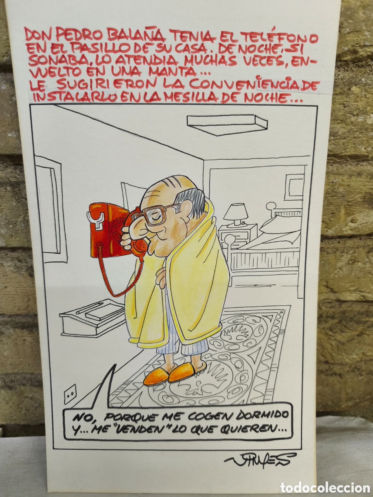Stierkampf: Dibujo original toreo humor, Vinyes, 35cm x 20cm