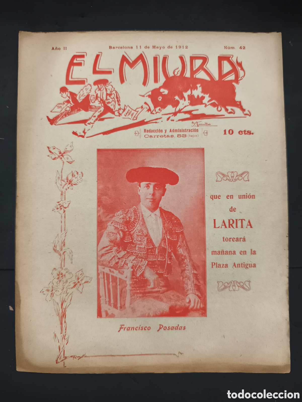 Tauromachie: El Miura 1912 n&uacute;mero 42