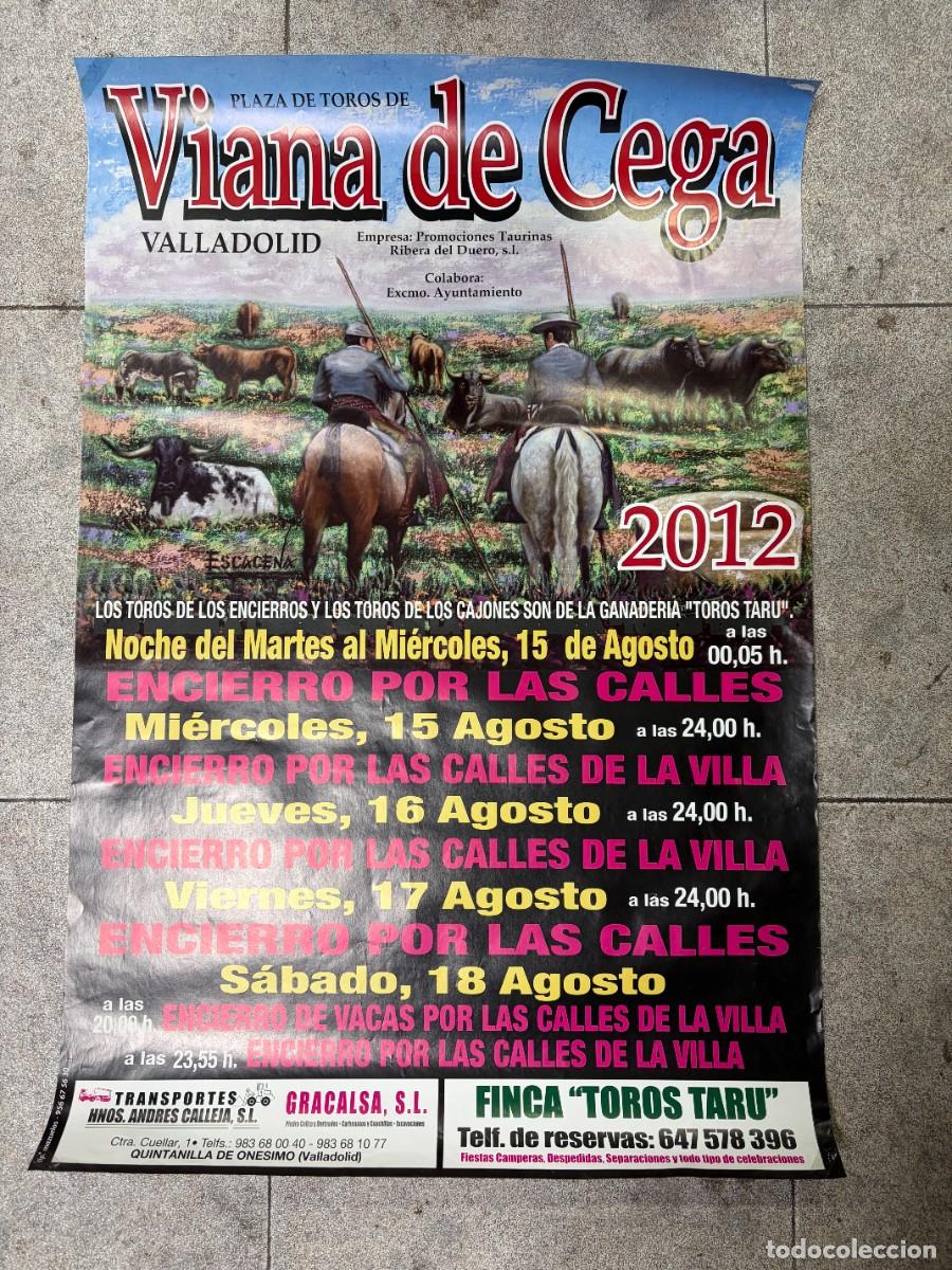 Tauromaquia: CARTEL TOROS. VIANA DE CEGA. VALLADOLID. 2012. GANADER&Iacute;A TOROS TARU.