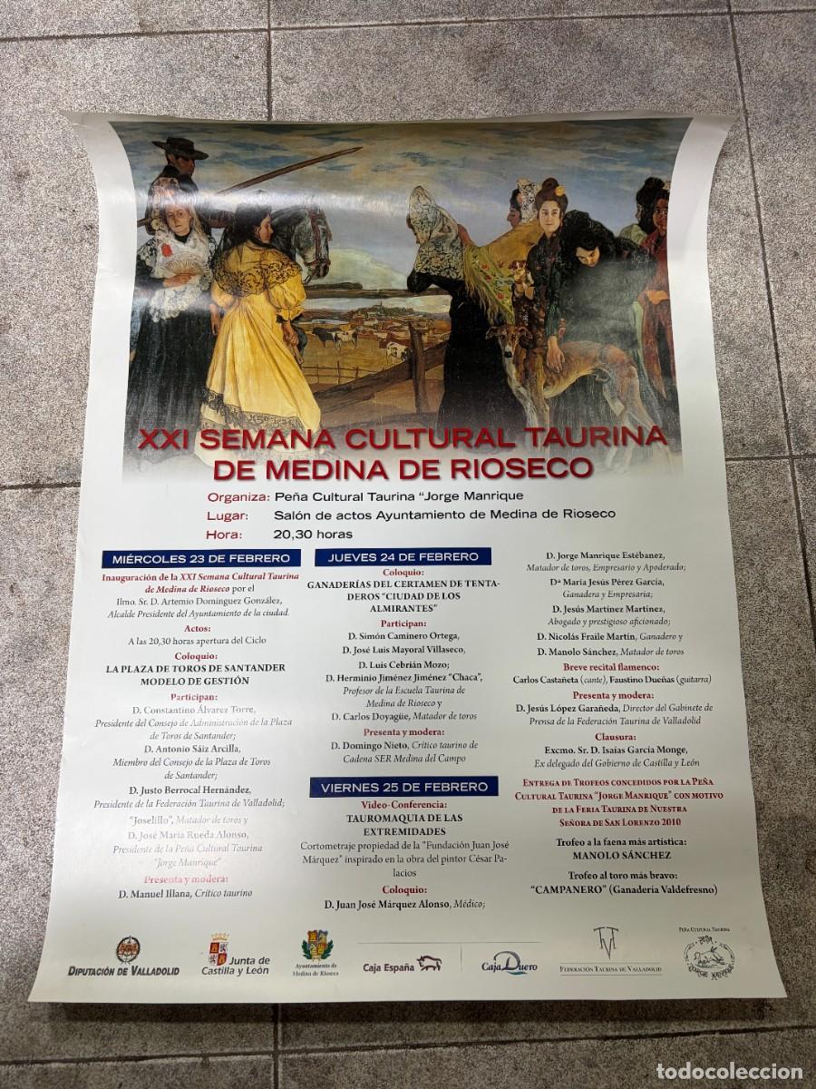 Tauromaquia: CARTEL TOROS. XXI SEMANA CULTURAL TAURINA DE MEDINA DE RIOSECO. PE&Ntilde;A CULTURAL TAURINA JORGE MANRIQUE