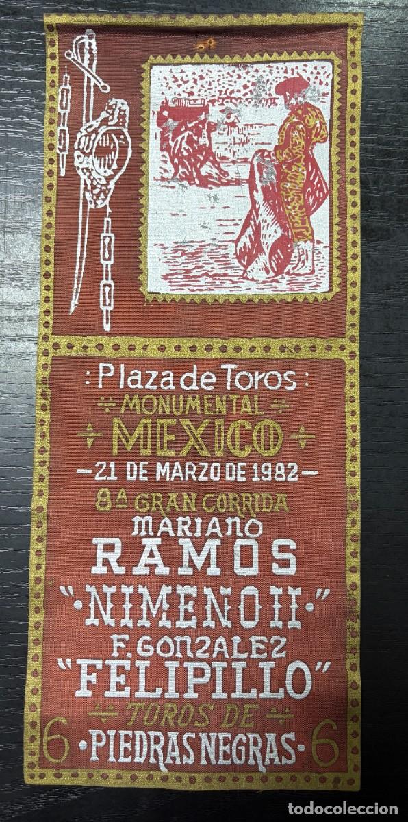 Tauromaquia: CARTEL SEDA. PLAZA TOROS MEXICO. 1982. GANADER&Iacute;A PIEDRAS NEGRAS. NIME&Ntilde;O II. F. GONZALEZ FELIPILLO.